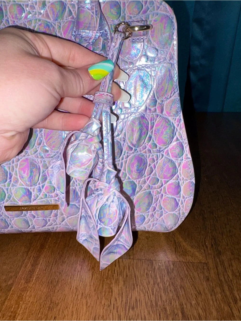 Brahmin EUC Rosetta - Lavender Dewdrop - Iridescent - Exclusive Design